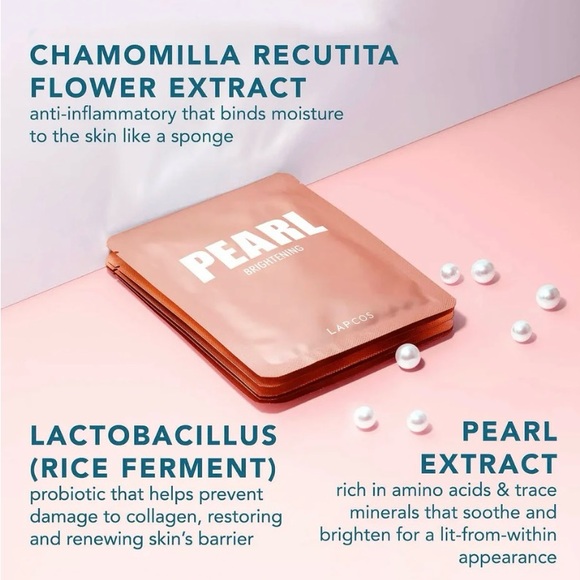 LAPCOS Brightening Sheet Mask - PEARL - Picture 6 of 9